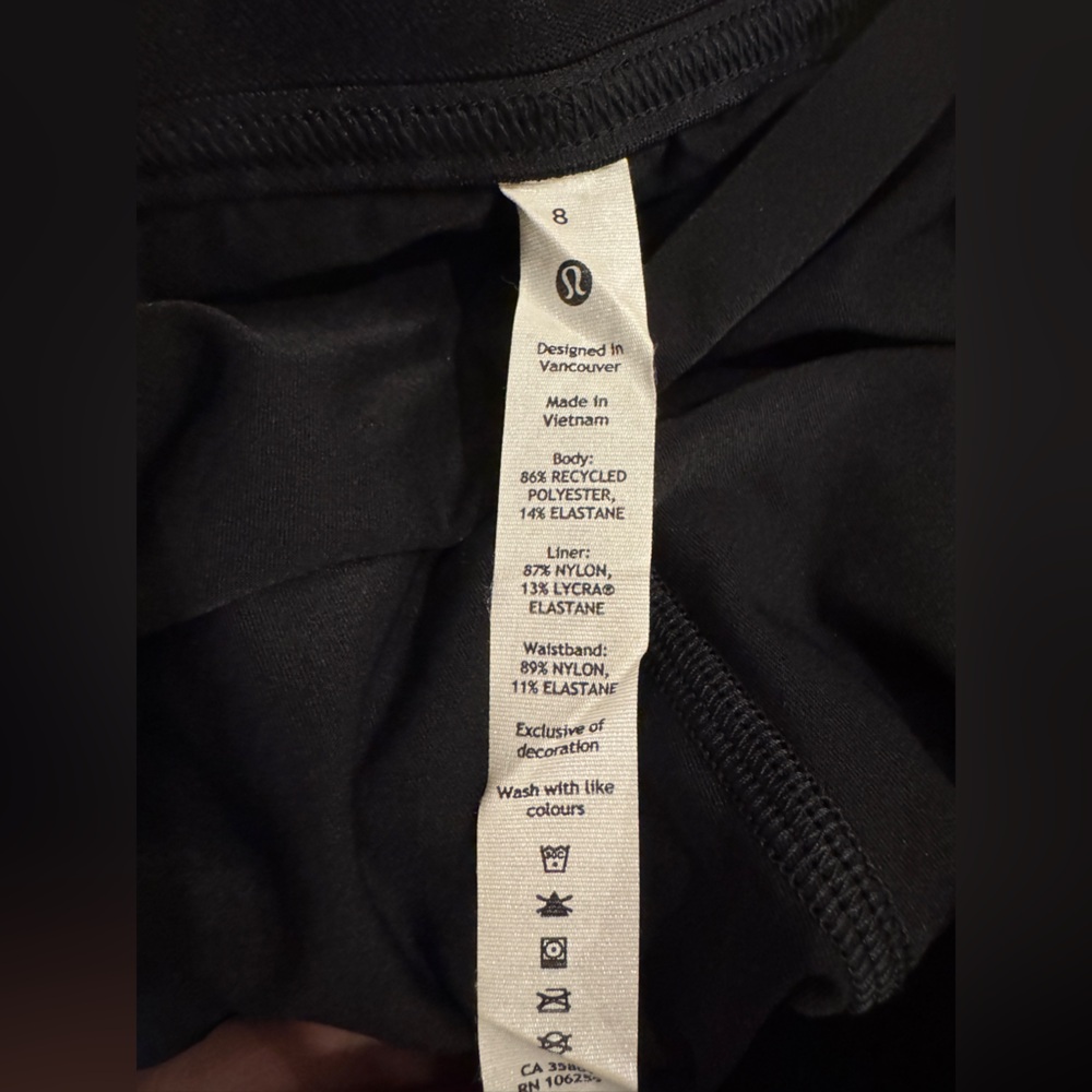 Lululemon Athletica Black pickleball/tennis Skirt - Picture 3 of 5